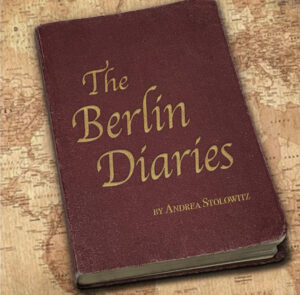 A reddish book titled, The Berlin Diaries