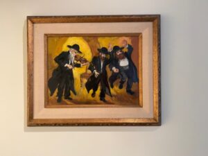 Chassidic Dancers - oil painting
