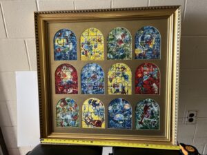 Twelve Chagall Windows in a matted print